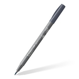 Staedtler Brush Pen Pigment Arts, Dark Cold Grey, Pigmented Premium Drawing Ink, Brush Tip for Variable Line Width, Waterproof, Quick-Drying, Brush Pen Single Pen, 371-871