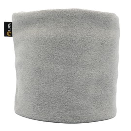 Lupa Kids Handmade Double-Layer Fleece Neck Warmer - Kids Neck Warmer for Boys & Girls - Fleece Neck Gaiter for Winter (Grey, Large (7-12))