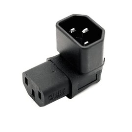 CABLEPELADO IEC C14 to C13 Angled Adapter C14 to C13 Plug IEC 320 C13 to C14 90 Degree 10A 250V Suitable for Computer, Monitor, Printer, UPS UPS Server Black | 90º