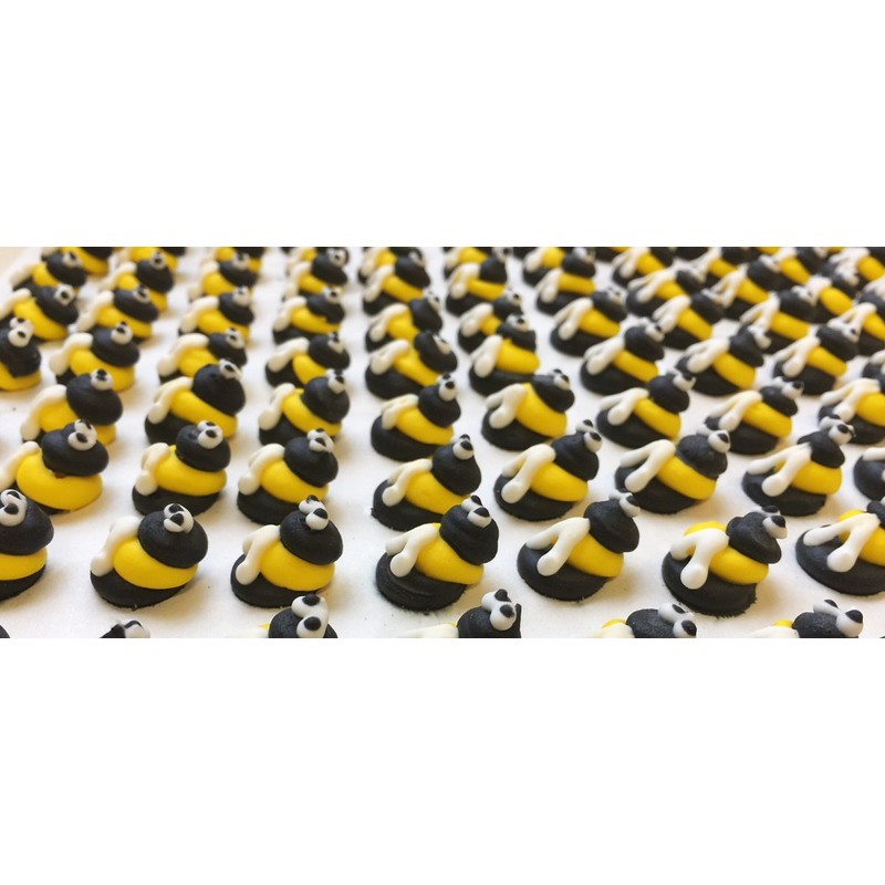 12 Sugar Mini Bees- Gorgeous, Edible and Handmade with Love