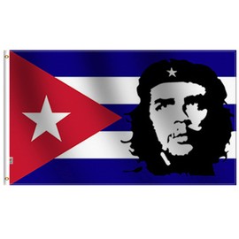 Ernesto Guevara Revolution Cuba Flag 3x5 Ft Outdoor Large, Moderate-Outdoor 100D Polyester,Canvas Header and Double Stitched - Cuba Hero Flag
