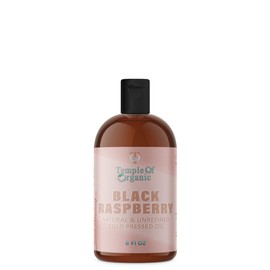 Temple of organic Black Raspberry Seed Oil 8 oz Pure, Unrefined, Cold Pressed, All Natural, Made in the USA, Carrier Oil for Skin, Hair, Nails, Body, Face & More! Moisturizing, Hydrating, Nourishing