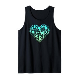 Colorful Sports Hearts Shape Silhouette Lover - Ice Hockey Tank Top