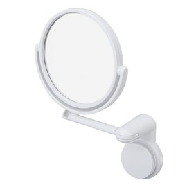 Wall Mount Makeup Mirror 360 Degree Rotation Clear Undistorted Single Foldable Wall Makeup Mirror with Suction Cup Design