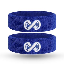 XCLSV SPORTS Football Arm Bands - Sweat-Wicking Cotton Bicep Bands - Bicep, Calf & Forearm Band - Double Stitched & Machine Washable Arm Sweat Bands Sports - 1 Pair (Royal Blue)