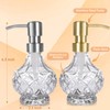Glass Soap Dispenser Bathroom Hand Soap Dispenser with Stainless Steel