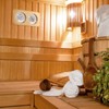 Dyna-Living 2 in 1 Sauna Wooden Sauna Hygrothermograph Indoor Fahrenheit