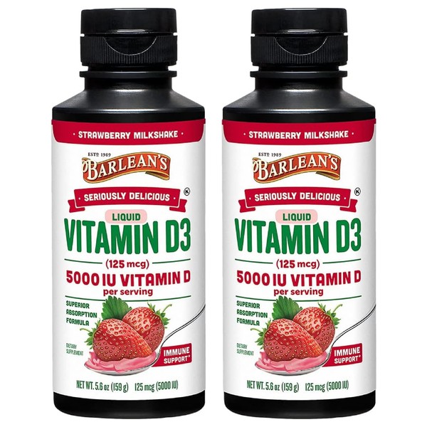 Barlean's Barlean's Pack of 2 Liquid Vitamin D Supplement for