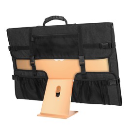 CURMIO Carrying Case for Apple 24 Inch iMac, Protective Case for Apple IMAC 24 Inch Display, Monitor Bag with Rubber Grip for 24 Inch iMac Screen and Accessories, Patent Design, (Empty Bag), Black