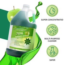 All Purpose Cleaner Concentrate - Advanage 20X The Wonder Cleaner Green Apple for All Surfaces Around Bathroom, Kitchen, Oil and Grease, Multi Purpose Cleaner for Household Cleaning Solution, 128 FlOz