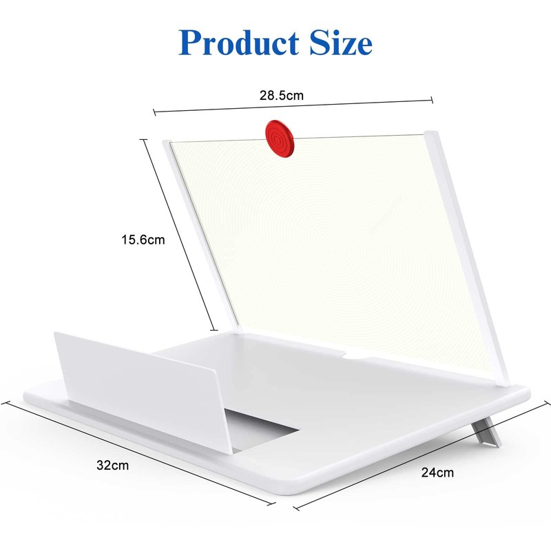16" Screen Magnifier,3D HD Mobile Phone Magnifier Projector Screen Enlarger