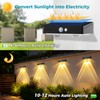 kolpop Warm White Solar Fence Lights Solar Powered,2 Pack Motion