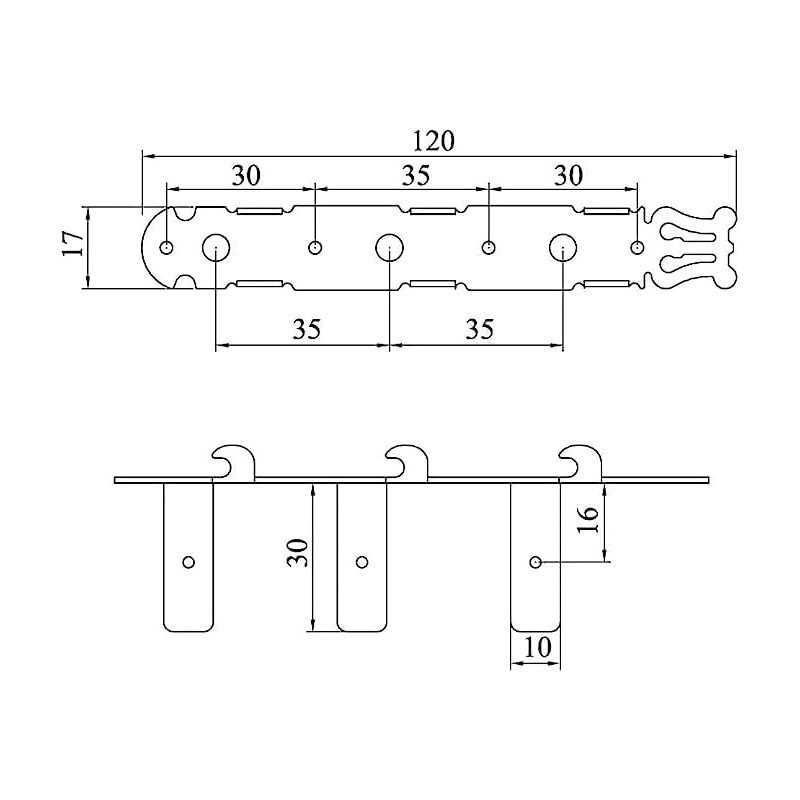 Golden Gate F-2112 Classical Guitar Tuners - 2 Planks (3+3)