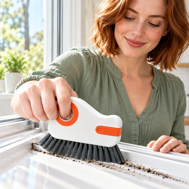 Multi‑Slot Handheld Cleaning Brush, Household Gap Cleaner Tool for Floor