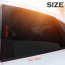 2 Stück Auto Sonnenschutz Baby, Auto Sonnenschutz Seitenscheibe, mit UV Schutz, Universal Auto, Schwarz