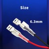 DaFuRui 30Pcs 6.3mm Double Head Crimp Terminal with Insulating Sleeve