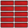 Waziaqoc 10-Pack Red Reflectors, Self-Adhesive Rectangle