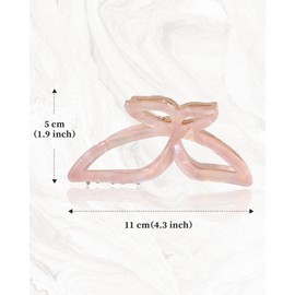 WELROG 2 Pack Metal Bow Claw Clips - Non-Slip Hair Claw Clips for Women,Elegant Large Hair Clip for Thin and Thick Hair (Gold)