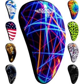 Exxact Sports Lightweight Athletic Cup Mens & Boys with Soft Rim Comfort for Superior Support, Baseball Cup Youth Boys for T-Ball, Football, Lacrosse, Hockey Groin Protector (Medium, Lazer)