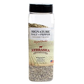 Nebraska Star Beef Signature Salt + Pepper Seasoning - Steak, Beef, Meat Seasoning, Rub, Spice, Summer Grilling Salt, Pepper, Garlic, 24 Ounce