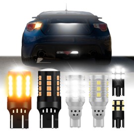 USR Amber Turn Signal & White Reverse Backup & White License Plate LED Bulbs Canbus Error Free - 6 Pieces Combo UPGRADE Compatible with 2013-2016 Subaru BRZ Tail Lights (Fits Factory Tail Lamps)