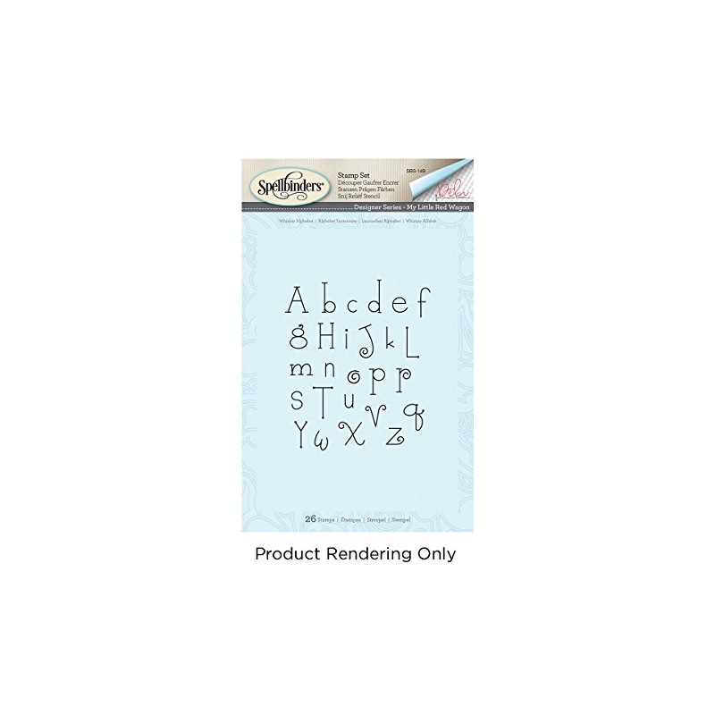 Spellbinders Whimsy Alphabet Stamp Set, Synthetic Material, Multi-Colour, 26.3 x