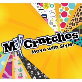 My Crutches-Fashion Designed Colored Crutches for Teens, Adults w Adjustable Handgrip & Length (Heights 5'2" - 5'10") - Lightweight, Durable Aluminum w Underarm Padding for Extra Comfort (Green Camo)