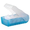 Han Croco 998 Index Card Box A8, Polypropylene (PP), 500 Pieces, A8 Landscape, 97 x 67 x 191 mm (3, Blue/Translucent)