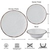 LEHAHA Farmhouse White Melamine Plates and Bowls Set, White dishes