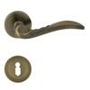 DOMINO DOOR HANDLE SET PETRA-R M3 BRONZE BB / LOCK