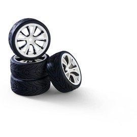 Carson 500900183 1:10 Wheel Set M-Design (4) White/Black - Model Building Accessories, Spare Part, Tuning, Tyres, Tyre Set