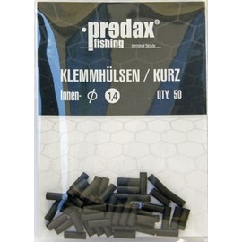 Predax Clamping sleeves – 50 crimp sleeves for steel leaders, diameter/length: 1.4 mm, short version