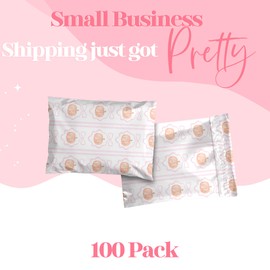 Pretty Package Store 6x9 Designer Poly Mailer 100 Pack Heavy Duty Waterproof Self Seal Shipping Bags for Small Business Large Mailing Envelopes Bulk Tear Resistant Packaging Pumpkins Bows Fall