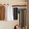 4 Pack Belt Hanger for Closet, Wooden Tie Rack Hangers