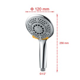 GRIFEMA COMPLENTOS-G803SE Water-Saving Hand Shower, 5 Jet Types, Shower Head with Rain Shower and Massage Function, Chrome
