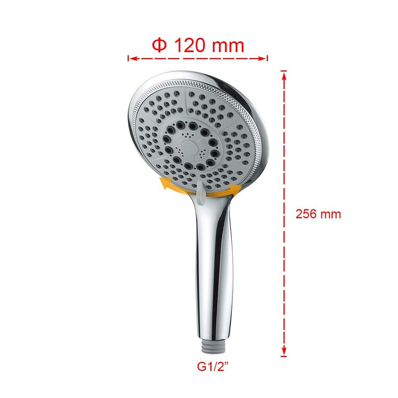 GRIFEMA COMPLENTOS-G803SE Water-Saving Hand Shower, 5 Jet Types, Shower Head