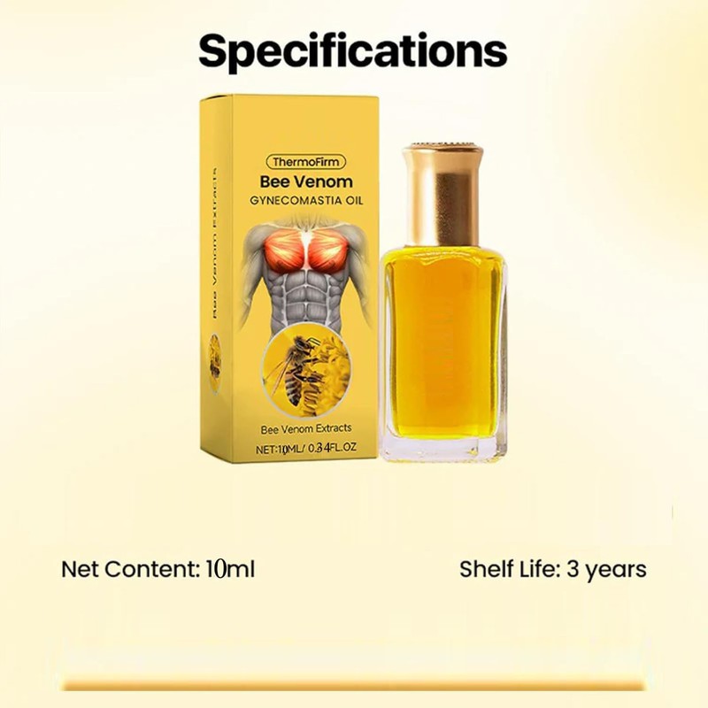 ThermoFirm Bee Venom Gynecomastia Oil, 2026 New Chest Muscles Bee