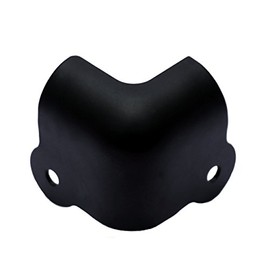 TCH Hardware 8 Pack Steel Corner Protector - 2 Leg Black Cabinet Amplifier Speaker