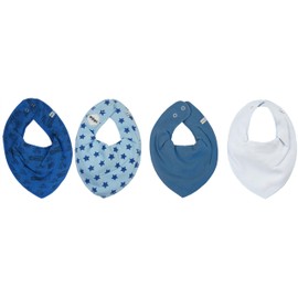 Pippi Set of 4 Baby Neckerchiefs, Triangular Scarves for Girls and Boys, *Bluestar + Taxi