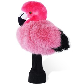 mytag Funny Golf Club Head Covers, Flamingo Animal Plush Driver Headcover, Golf Headcover Fits Standard 460cc Driver Head