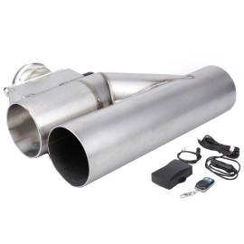 Unbranded 2" 50mm Electric Exhaust Valve Y Pipe Kit with Remote Switch