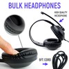 Eduvy Bulk Headphones for Classroom with Microphone, Heavy-Duty School Pack