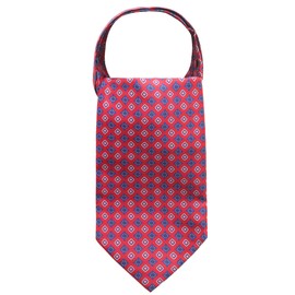 WANYING Men's Tie Scarf Ascot Tie Scarf Cravat Ties Neckerchief Classic Retro Chic for Gentleman, b01 box pattern red