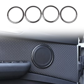 CHEAYAR Car Inner Speaker Cover Trim Decor Ring Fit for Toyota Supra GR A90 A91 MK5 2019-2022 Car Door Speaker Frame Trim Cover is Made of ABS Material, 4PCS (Carbon Fiber Pattern)