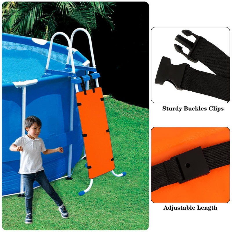WUBOECE Pool Ladder Guard 48x19in, Pool Ladder Pad to Prevent