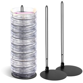 Vodolo Tumbler Lid Organizer,2 PCS Cup Lid Holder,Slim Vertical Storage for Up to 15 Lids,Cup Lid Organizer for Save Pantry, Countertop,Kitchen Cabinets Space