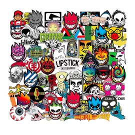 100Pcs Skateboard Stickers, Skateboading Pack Stickers for Suitcase Skateboard Laptop Computer Water Bottles Car Teens Boys Girls Decal Waterproof Sticker