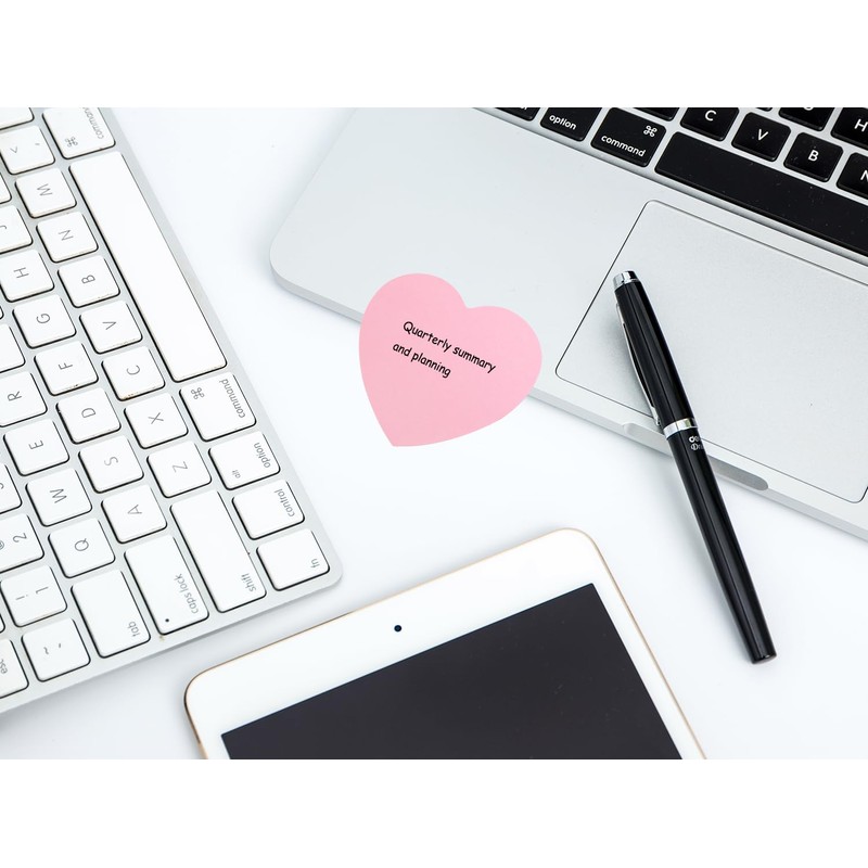 Mini Skater 2 Pack Kraft Paper Sticky Notes Heart Shaped