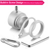 BONWIN 1.25" Flag Pole Rings, 2 Pcs Anti Wrap Flag