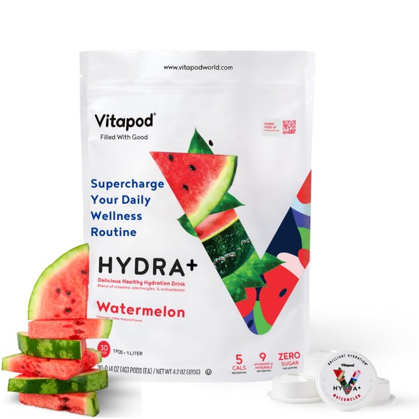 Vitapod Hydra+ Watermelon Healthy Hydration Mix - 30 Pods -